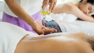 Aura Spa luxury wellness center website mockup